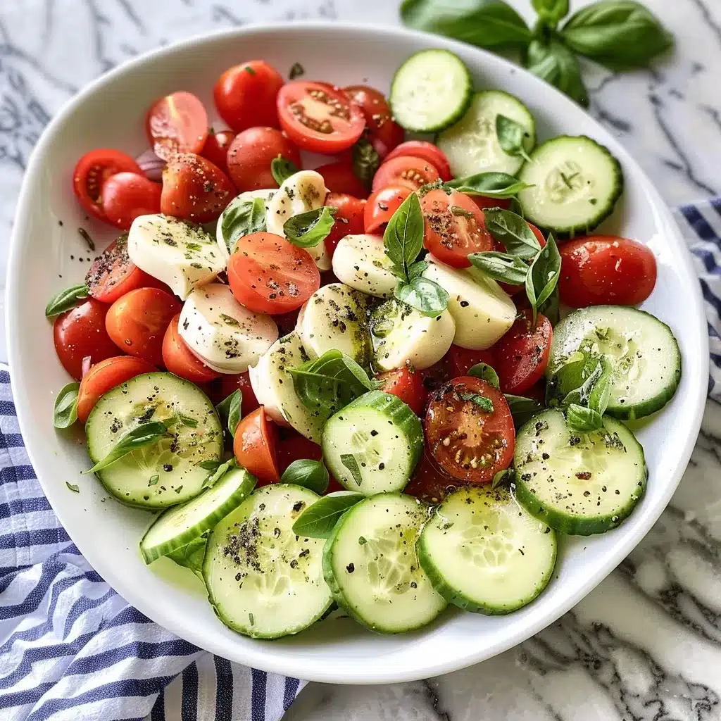 Cucumber Caprese Salad Recipe for Parties