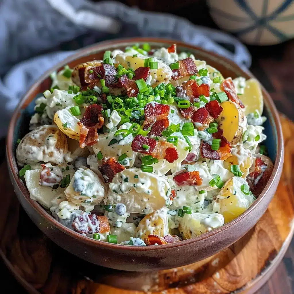 Ultimate Loaded Potato Salad Recipe with Bacon Bleu Cheese