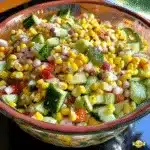 Corn & Cucumber Picnic Salad Recipe for Potluck