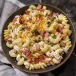 Creamy Bacon Cheddar Ranch Pasta Salad Recipe