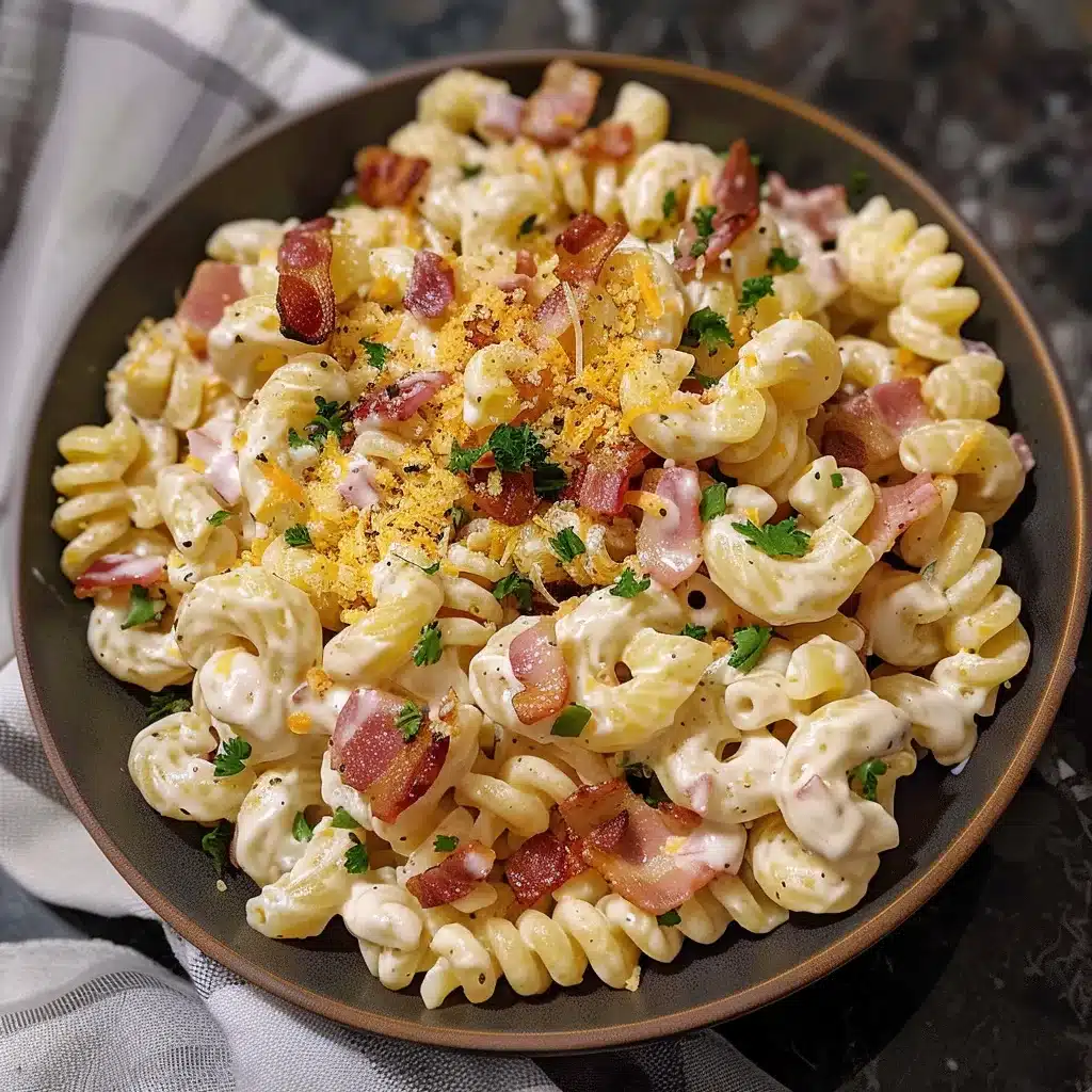 Creamy Bacon Cheddar Ranch Pasta Salad Recipe